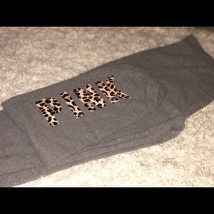VS Pink Leopard & Grey Sweatpants